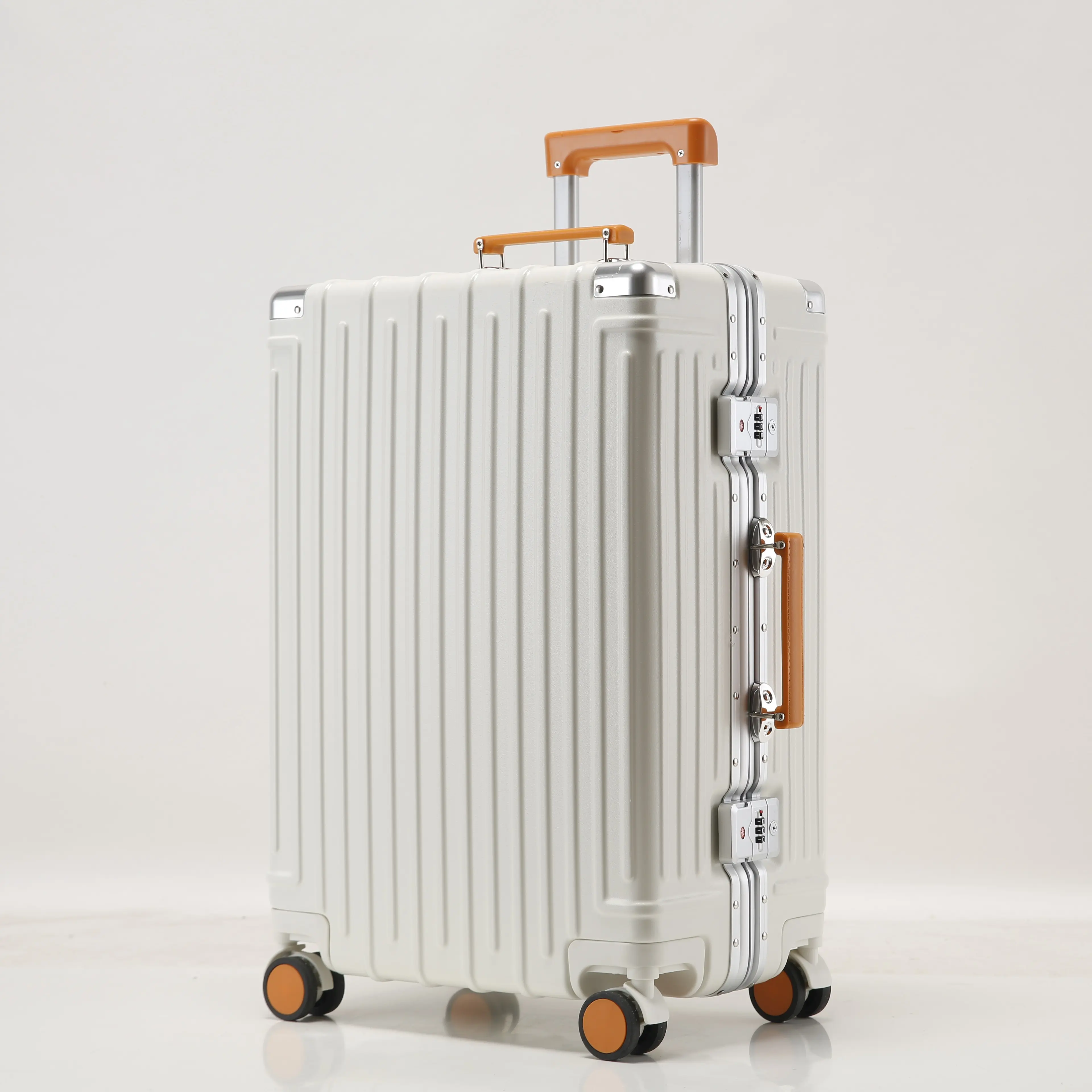 Zipperless Aluminum Frame Carry On Luggage with Cup Holder, Phone Holder & USB Port, 20/22 Inch Hardside Spinner Suitcase with Dual TSA Locks, 360° Wheels for Business Trips, Campus Move-In & Weekend Getaways