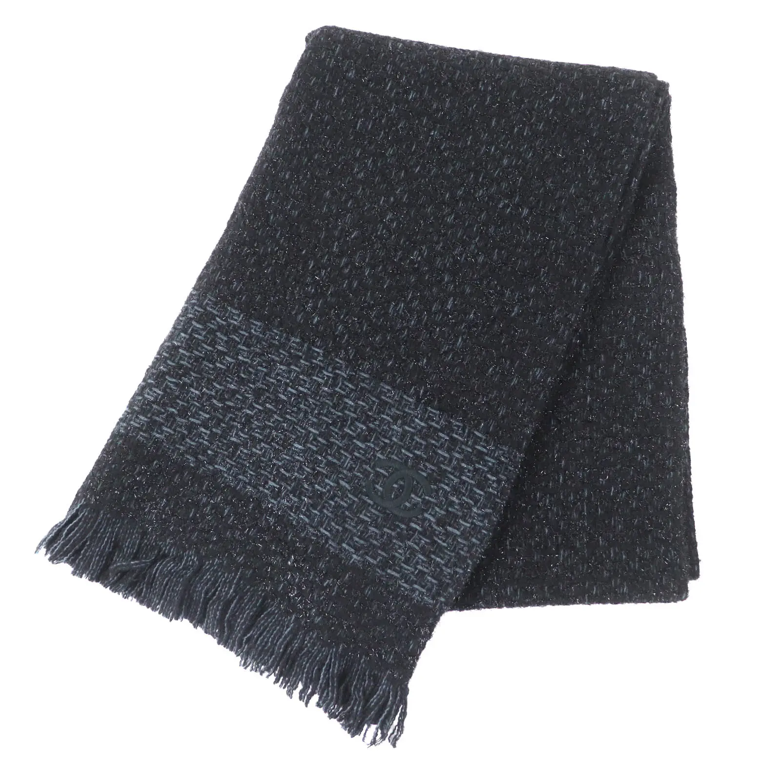 Pre-owned CHANEL Cashmere Small Leather Goods Blend Shawl