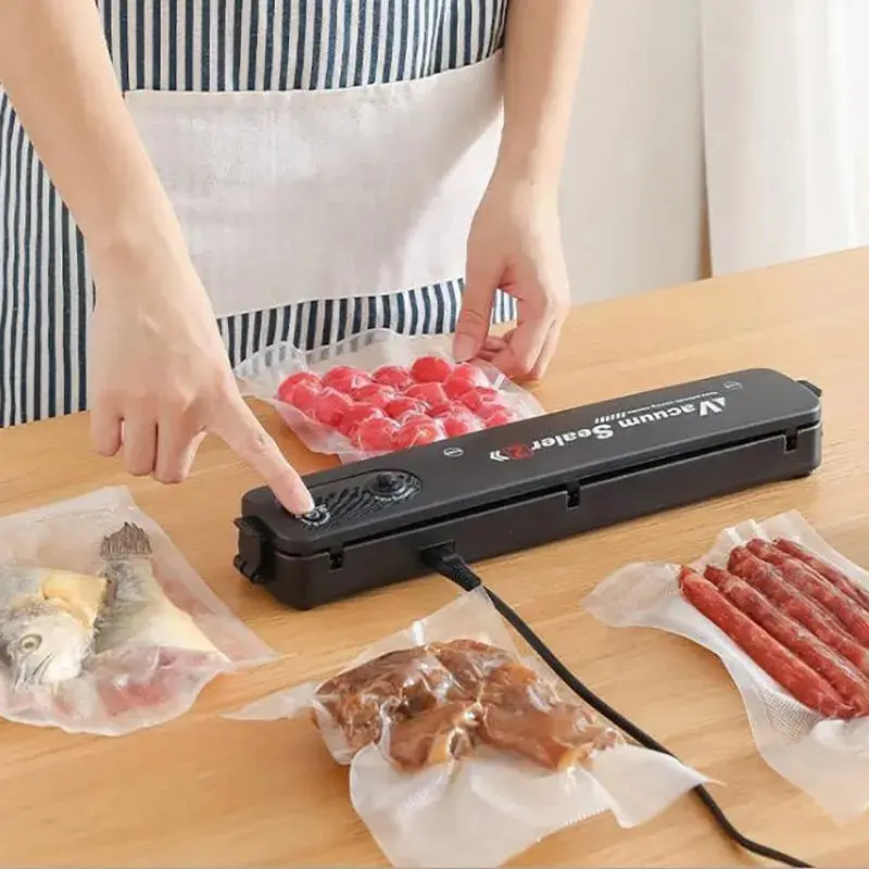 1pc Vacuum Sealer Machine,Food Vacuum Sealer With Built-in Cutter And Bag Storage, Air Sealer Machine For Sous Vide
