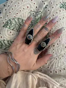 Obsidian Arrow Ring