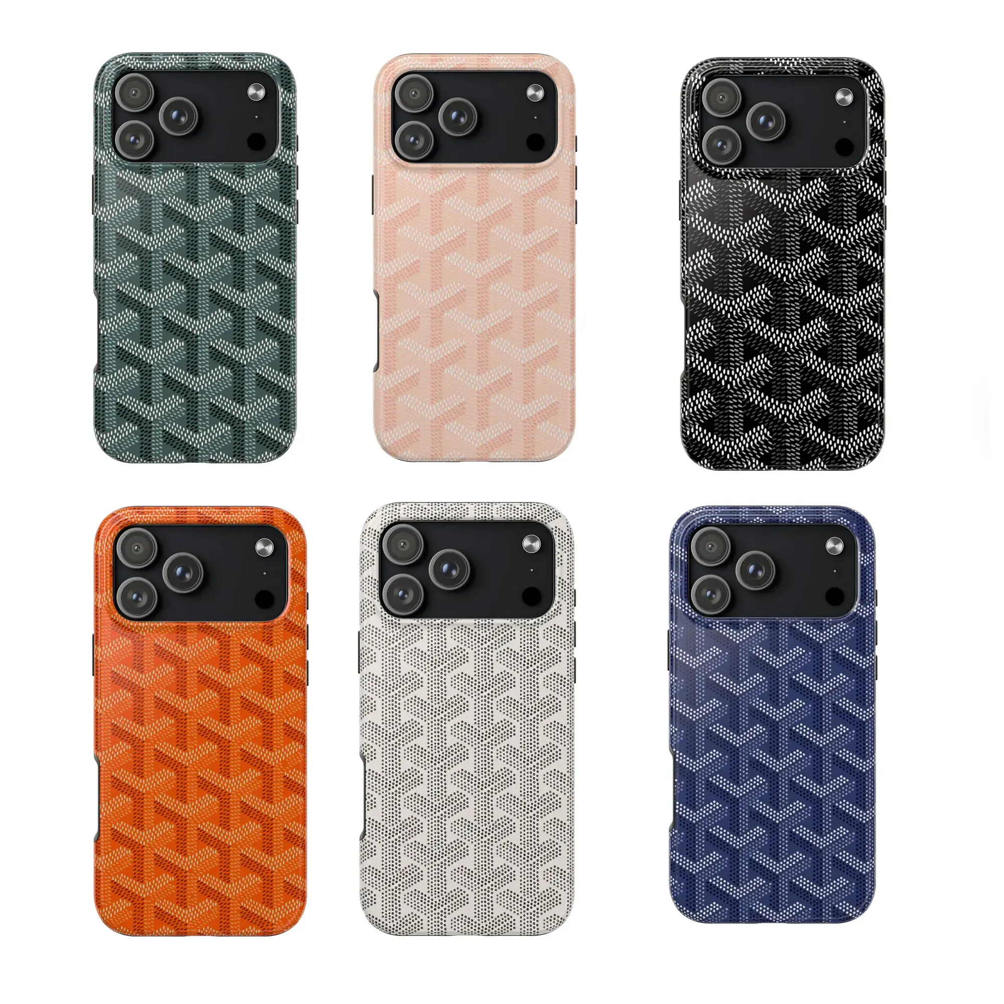 Design Phone Case, Luxury High-End Parisian Dogtooth Print TPU Cover For iPhone Accessories Durable Protect iPhone 17 to 11