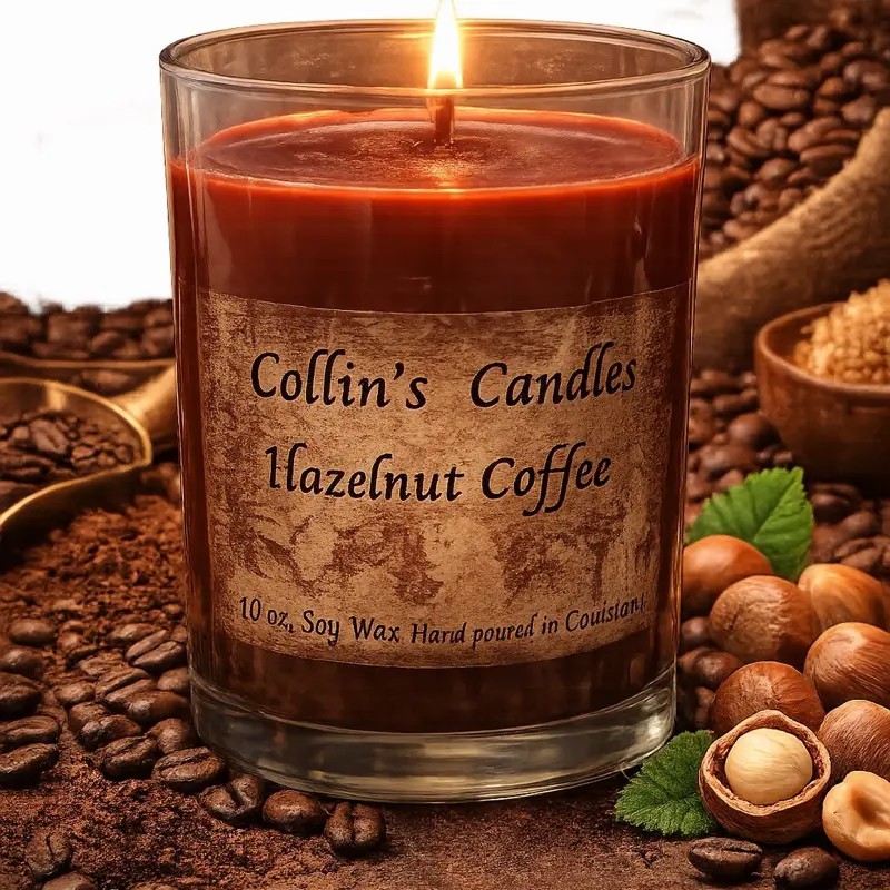 10 oz Hazelnut soy wax candle
