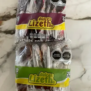 Natural Tamarindo Pulp Spoon Candy 20 pieces Dulces Lizeth tamarindo or plum with chamoy