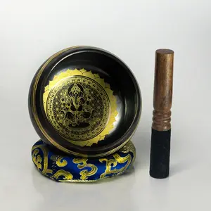 Tibetan Singing Bowls, The Lotus Ganesh Singing Bowl Singing Bowl Healing therapy Meditation , Relaxation ,improved , mood calm tranquility  Relief from physical pain, tension, Mental Focus,  Relief of depression or anxiety, chakra cleansing,