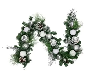 Northlight 6' Pine Needle Garland with Pinecones & Ornaments