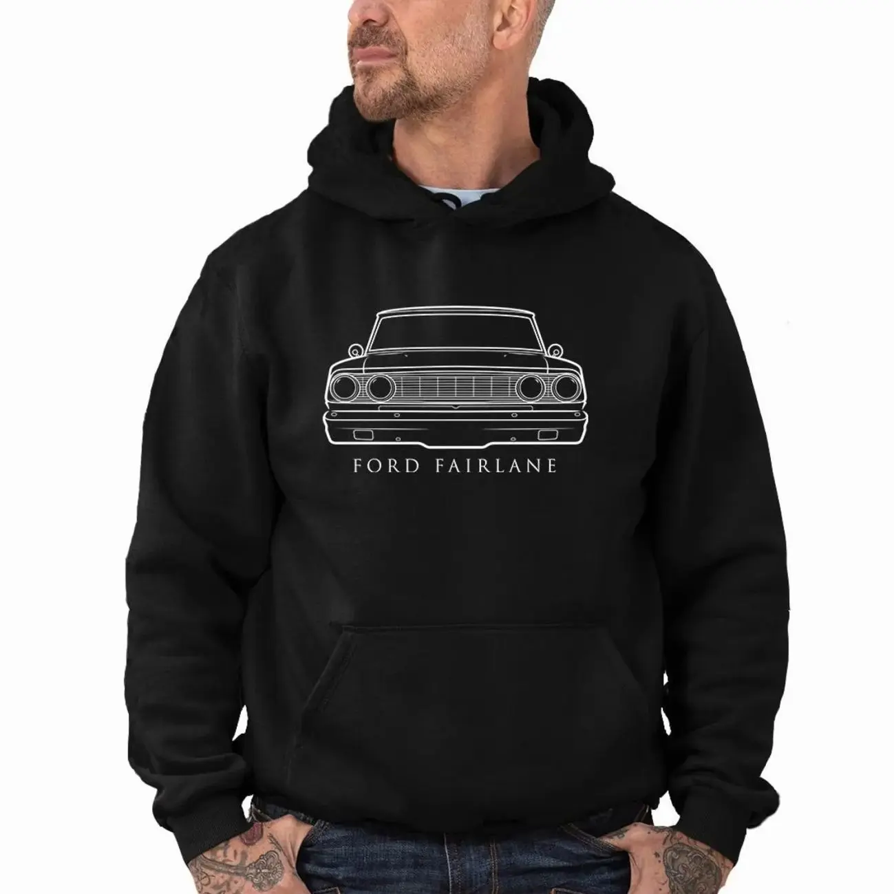 1964 Ford Fairlane Front End Design Hoodie Sweatshirt T-Shirt, Car Enthusiast and Fans Gift