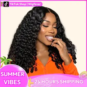 WIGFEVER M-Cap 9x6 Burmese Curly Wave Wear Go Glueless Wig Pre-Cut Lace Human Hair Lace Closure Wig Beginner Friendly with Adjustable Strap & Breathable Cap #Spring Glow-Up