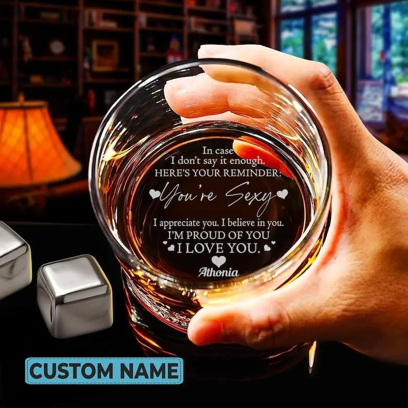 Whiskey Glass - personalized stemless High quality laser engraved whiskey glasses, Personalize your handwriting Gifts for couples, Home Decor & Gifts, Funny gift for men and women, Drinkware, Halloween