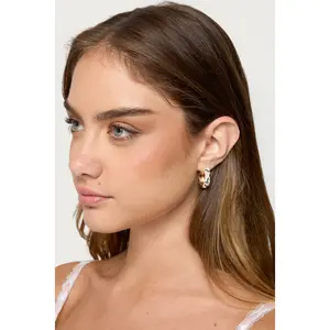 Vintage Floral Hoop Earrings