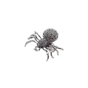 TrendyFashionJewelry Women Fashion Jewelry Spider Ring - Black Metal One Size Elastic Band Insect Scary
