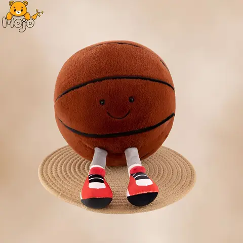 Basketball Plush Toy, Soft Stuffed Sports Plush Ball, 1 Count Soft Basketball,  Stuffed Plush toy for Boys and Girls, Filled Sports Ball Toy, Cute Plush Stuffed Animal, Soft Toy Pillow For Kids, Lovely Plush Gift, Home Decor