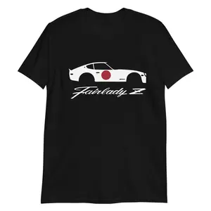 Datsun 280z Fairlady Z Script Japanese JDM Custom Design Short-Sleeve Unisex T-Shirt