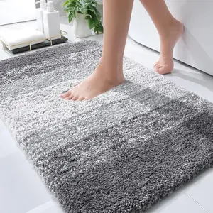 Bathroom Rugs Mat 30x20, Extra Soft Absorbent Microfiber Bath Rugs, Rubber Backing, Quick Dry, Machine Washable Bath Mats for Bathroom Floor, Tub and Shower, Home Decor Accessories, Grey