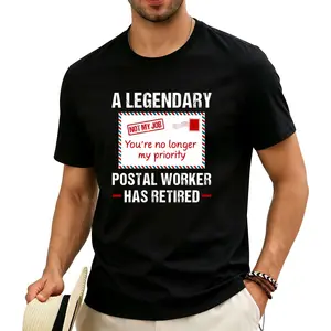 100% cotton Postal Worker Retired 2026 Postman Retirement Mail Carrier T-Shirt