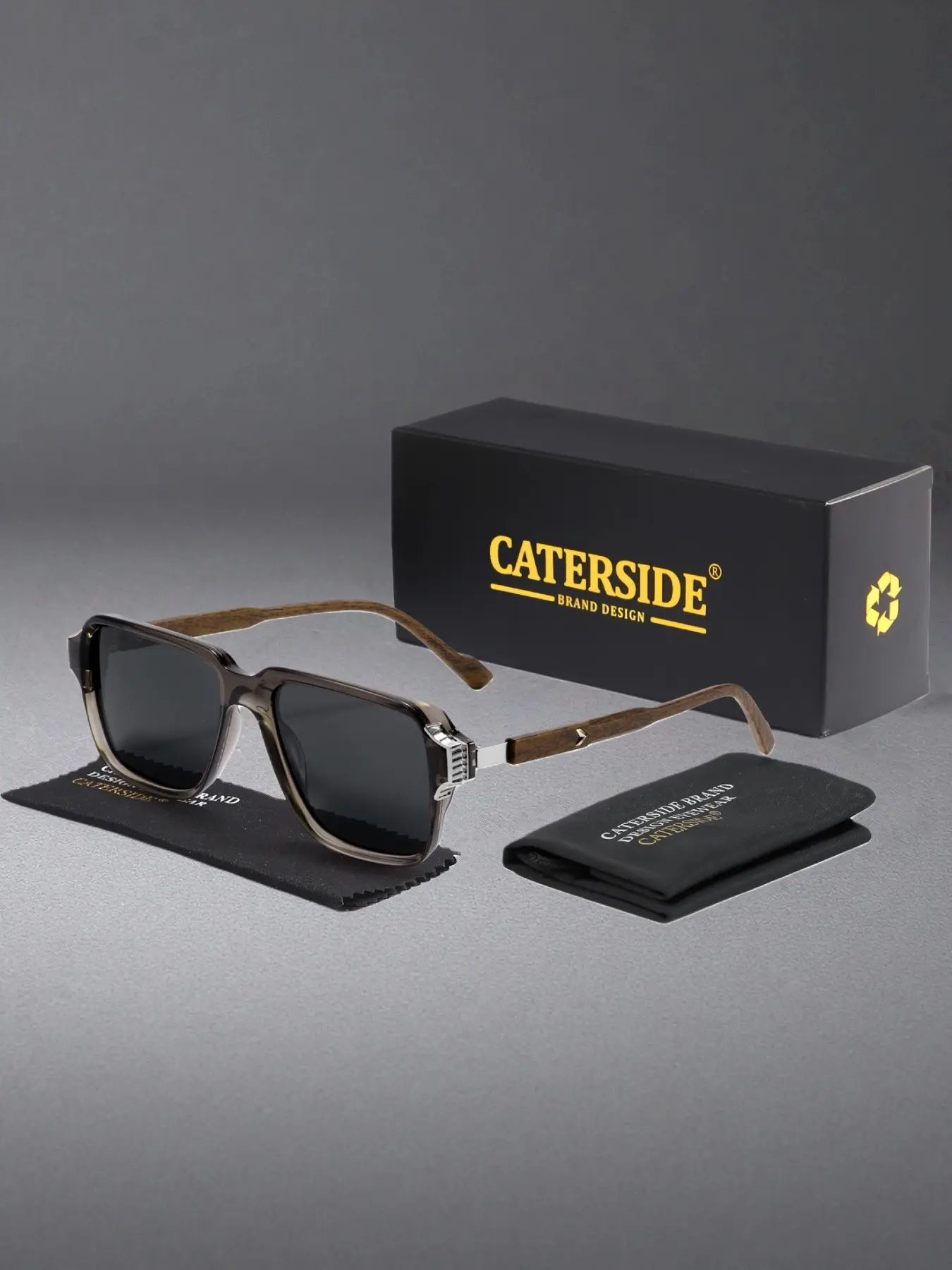 Vintage Square Frame Sunglasses, Classic Style PC Material, Uv400 Protection, Unisex Casual Fashion, Perfect for Beach Travel