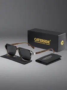 Vintage Square Frame Sunglasses, Classic Style PC Material, Uv400 Protection, Unisex Casual Fashion, Perfect for Beach Travel