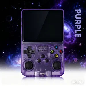 Compact Retro Handheld Gaming Console, Pocket-Portable Linux Arcade Device with 3.5 in IPS HD Color Screen, 3500mAh TF Card Battery, Preloaded Games, Purple Edition, Ideal for Christmas & Holiday Gifts (GiftedInLove)
