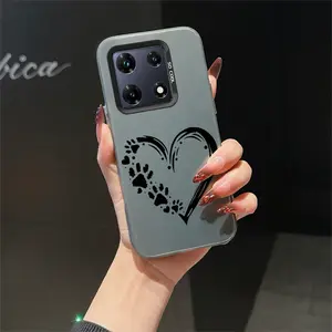 Love Footprint Print phone infinix Note 30 PRO Case is suitable For infinix Note 30 PRO with PET Shock proof design perfect for popular