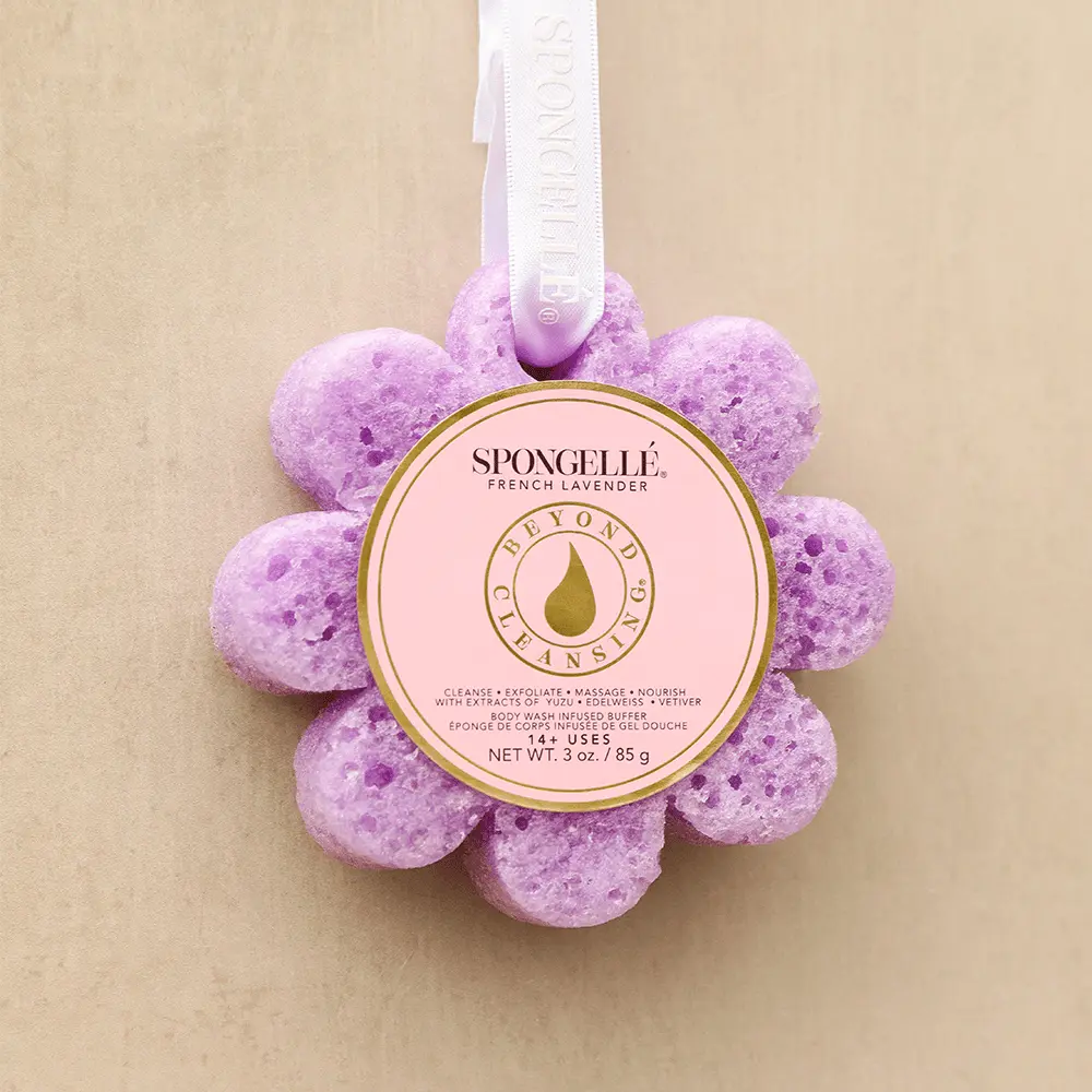 French Lavender-Infused Bath Loofahs, Exfoliating Bathing Accessories for Gentle Skin Cleansing