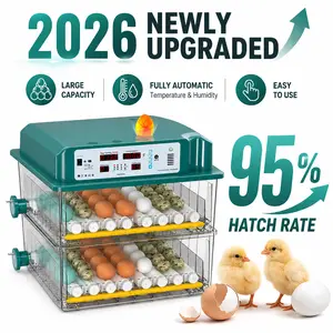 2026 Upgraded Automatic Egg Incubator Multiple Capacities, Intelligent Digital Hatcher with Auto Turning & Temp Humidity Control for Chicken Duck Quail