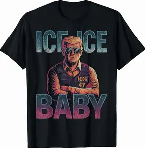 Ice Ice Baby Retro Funny Trump T-Shirt Sweatshirt Hoodie Unisex Cotton Classic