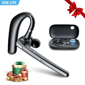 [Christmas Picks] ONE LIFE G7 Trucker Bluetooth Headset Wireless Earpiece V5.3, Noise Cancelling Mic for Clear Calls, 120H Standby, LED Display. Mute Button Handsfree for Driving Truck Drivers Office Work Cell Phones