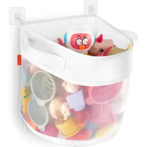 Bath Toy Organizer,4 Gallons Bathtub Toy Storage Organizer,Quick Access Bath Toy Holder For Bathtub,Baby Organizer,Quick Dry Baby For Tub,Mesh Shower Caddy