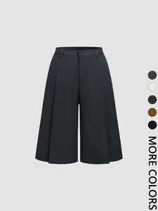 Women's Casual Solid Color Fitted Pants, Comfortable and Stylish, Perfect for Daily Wear, Ladies Fashion Essential, Minimalist, Casual Fit Waist