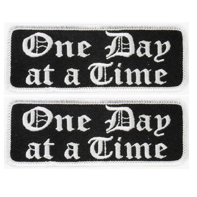Hot Leathers - PPL9224 One Day At A Time Patch (4" Width x 2" Height)