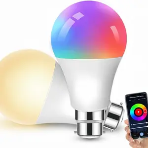 Tuya RGBWW Smart Bulb, B22 Bluetooth Bulb, 15W, 16 Million Colors, 54 Scenes, Work with SmartLife App, Led Bulbs