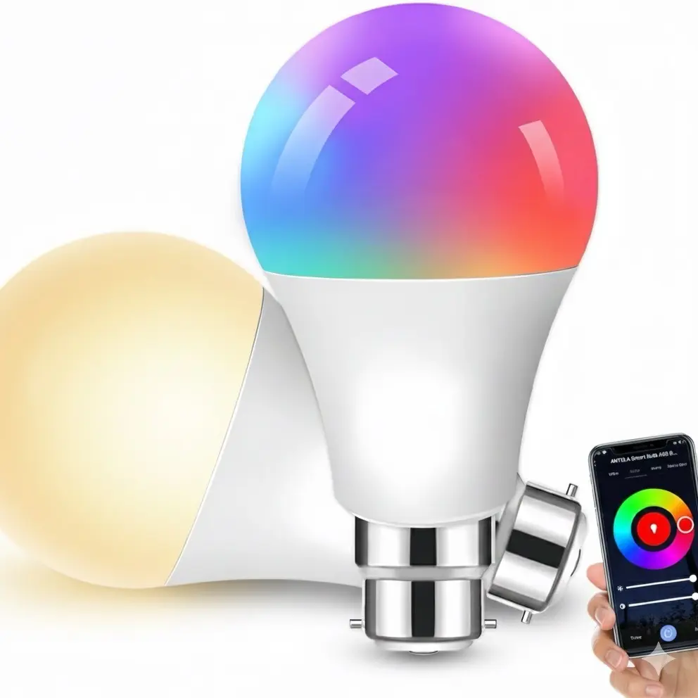 Tuya RGBWW Smart Bulb, B22 Bluetooth Bulb, 15W, 16 Million Colors, 54 Scenes, Work with SmartLife App, smart led lights, RGB Lighting, Led Bulbs