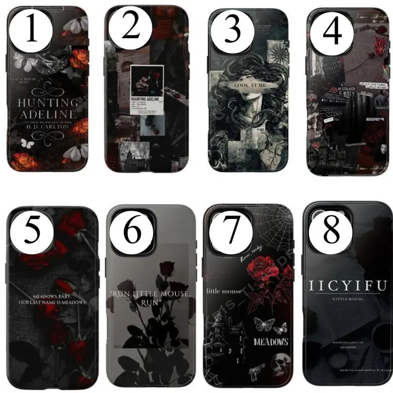 Haunting Adeline Aesthetic, Zade Meadows, Book Dark Romance Phone Case Fit for iPhone 7-16 Waterproof TPU Rubber Protection Shockproof Scratch-resistant Lightweight Comfortable Grip Trendy Designs for Every Style