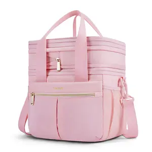 TOURIT Lunch Box for Women Men Double Deck Insulated Lunch Bag Women Expandable Leakproof Reusable Lunch Cooler Bag