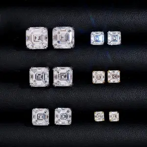 [ICE HUE]18K Gold Plated S925 Sterling Silver 5A+ D Color Sri Lanka Moissanite Stud Earrings, Hip Hop Luxury Jewelry for Men Women, Classic Daily Wear Casual Fashion Gift