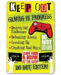 Keep Out Gamer - Metal Sign