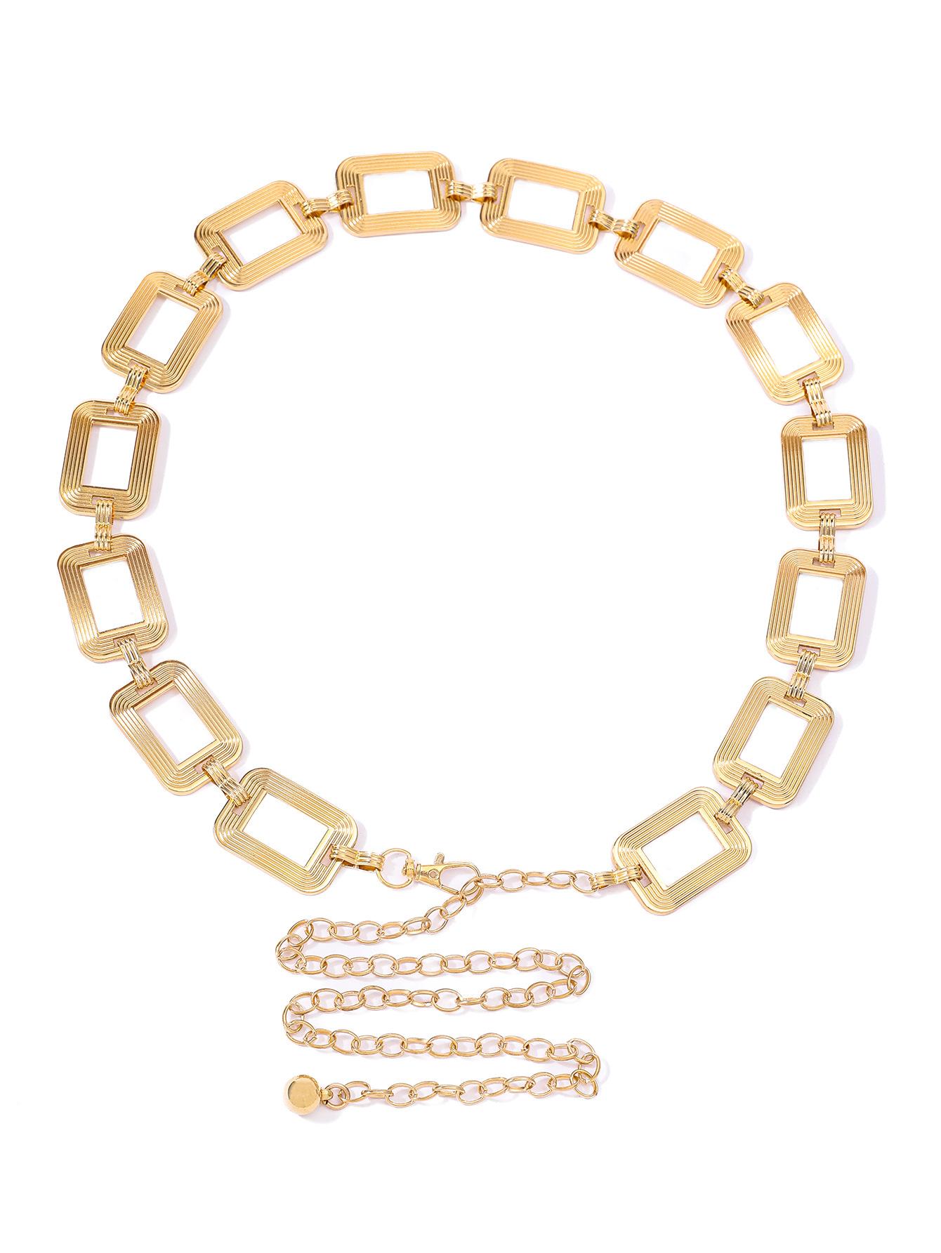 Gold Tone Square Link Waist Chain Belt for Women, Layered Metal Chain Belly Body Chain with Tassel, Punk Hip Hop Waist Jewelry for Jeans Skirt, Festival Party Accessory, Unique Gift for Her dad to daughter necklace gift Black Heart Tassel Long Earrings