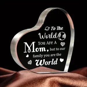 1 count Christmas Gifts for Mom, Birthday Gifts for Mom, Gifts for Mom from Daughter Son, Engraved Acrylic Plaque Gifts for Mothers Day Birthday Christmas, Best Mom Gifts Mom Keepsake