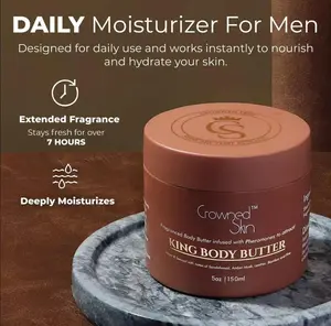 King Cologne Body Butter Deep Hydration & 24H Moisture | Luxury Skincare Must-Have for Glowing, Soft Skin | Perfect for Your Body Care & Self-Care Routine