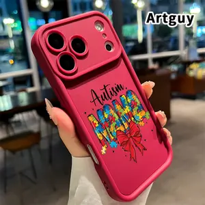 Soft Case Compatible with  iPhone 17 Pro Max 16 Plus 15 14 13 12 11 XR Air E Autism Mama Tribute Pattern Camera Lens Protective Durable Cover Gift for Boy