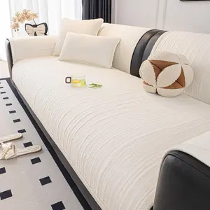 Minimalist Chenille Sofa Cushion, Non-Slip Breathable Cool Seat Pad, Furniture Protector, All-Season Home Decor