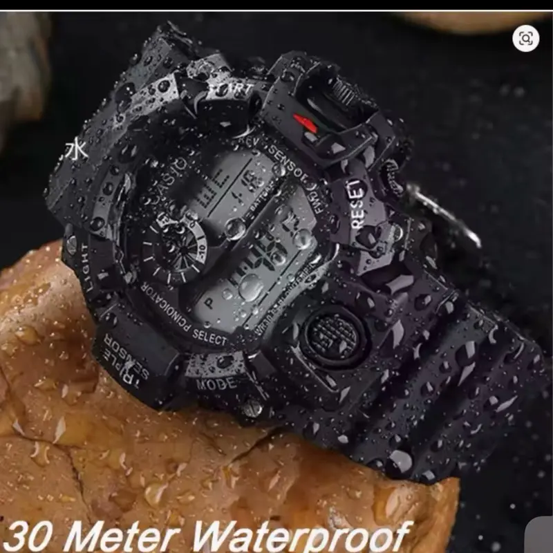 Men's Digital Sports Watch - Waterproof, Luminous, Chronograph Wristwatch for Outdoor Use & Students