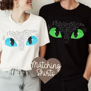 epic universe matching couples shirts, matching epic universe t shirts, night fury toothless shirts for isle of berk, couples universal tees