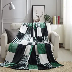 Ultra-Soft Microfiber Plaid Blanket, Lightweight Comfortable Sofa Throw, Home Decor Blanket, Travel Blanket, Knee Blanket, Bed Blanket