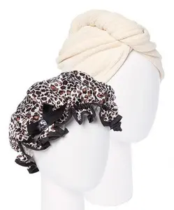 Wet Day / Dry Day - Microfiber Turbie Twist & Shower Cap Combo