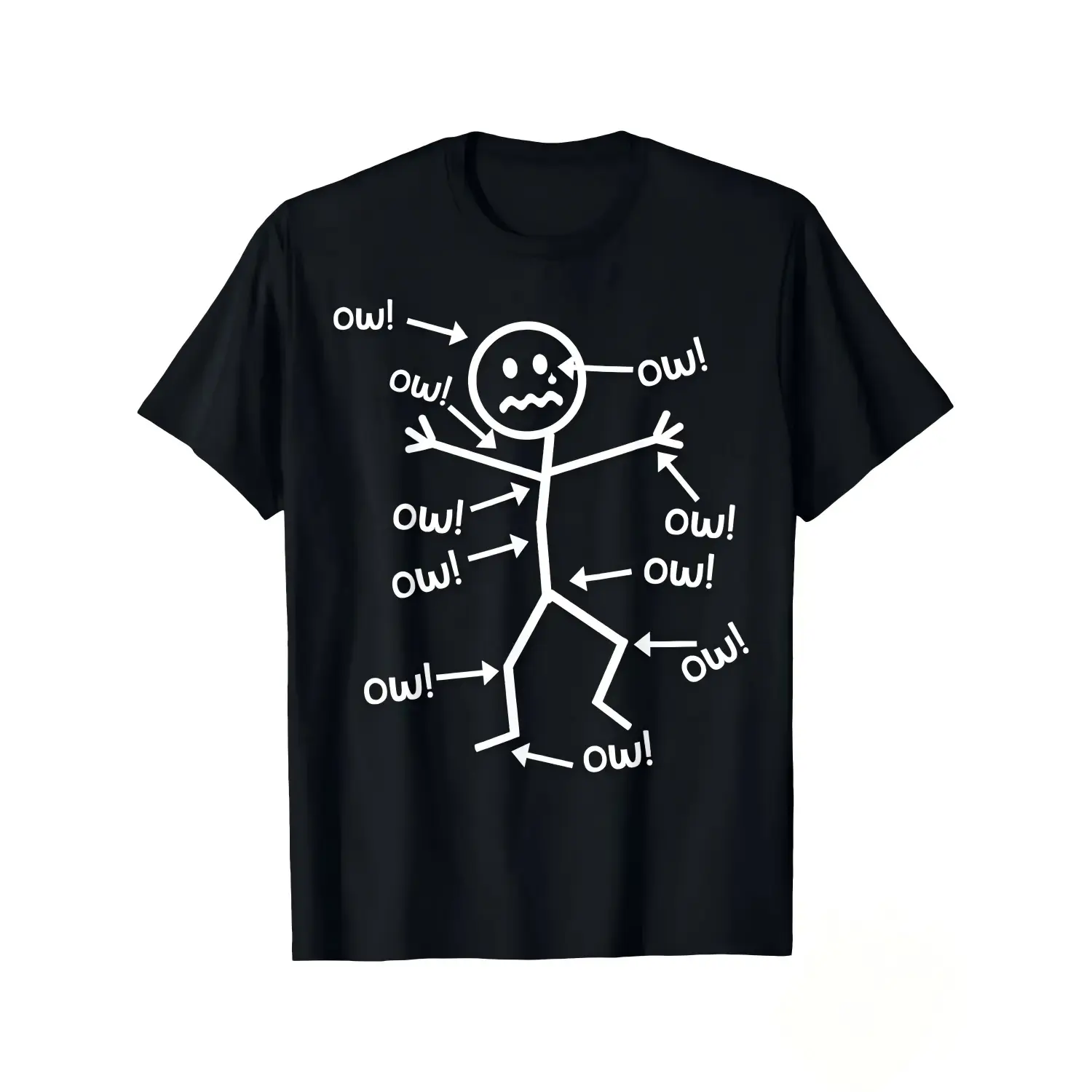 Humorous Chronic Pain Awareness T Shirt for Summer Casual Wear Round Neck Short Sleeve Machine Washable Everyday Top Tee