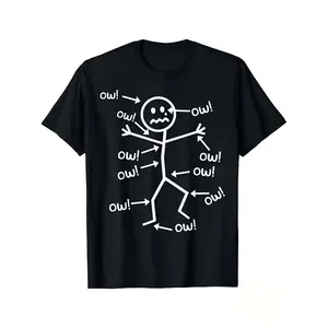 Humorous Chronic Pain Awareness T Shirt for Summer Casual Wear Round Neck Short Sleeve Machine Washable Everyday Top Tee