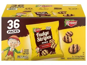 Keebler Fudge Stripes Minis Original 2 Oz , 36 Pouches