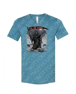 It Is Time Grim Reaper Shirt – Spooky Halloween Statement Tee (V-Neck & Crew)