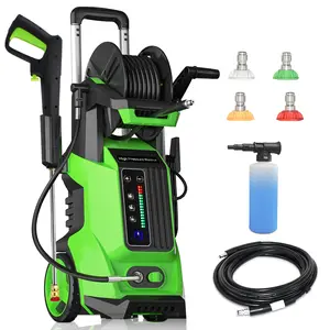 Electric Pressure Washer, 4500 PSI 2.2 GPM Pressure Washer with 4 Interchangeable Nozzles and with Smart Control and 15 Levels of Adjustment Effortlessly Car Water Washer for car, home, driveway, patio, fence, sidewalk, balcony, furniture Cleaning
