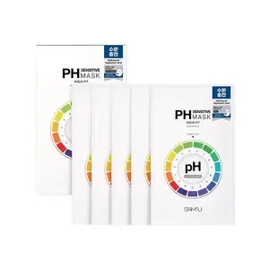 SAM'U PH Sensitive Mask 30ml*5ea - Refreshing Weak-Acidic Mask with Cooling Moisture Essence & Soothing Botanical Extracts for Sensitive Skin Moisturizing